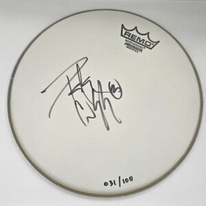 Peter Criss Signed Remo Drumhead Limited Edition 031/100 Autographed KISS Catman